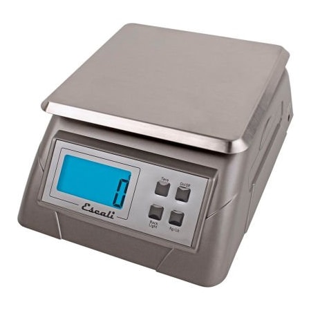 San Jamar Escali 136KP Alimento NSF Certified Digital Scale, 13lb x 0.1oz/6000g x 1g, Stainless Steel 136KP